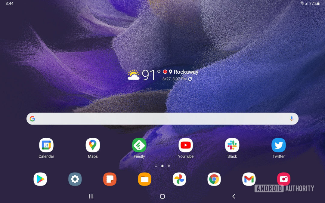 Samsung Galaxy Tab S7 FE One UI home screen