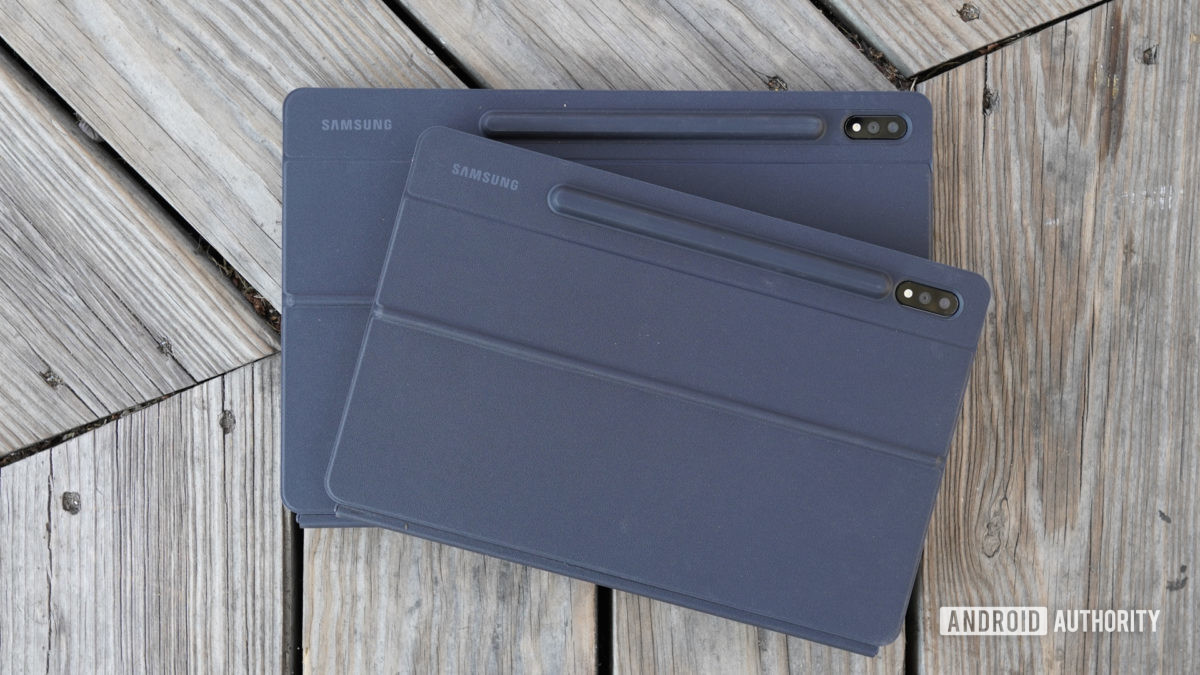 Samsung Galaxy Tab S7 in their cases