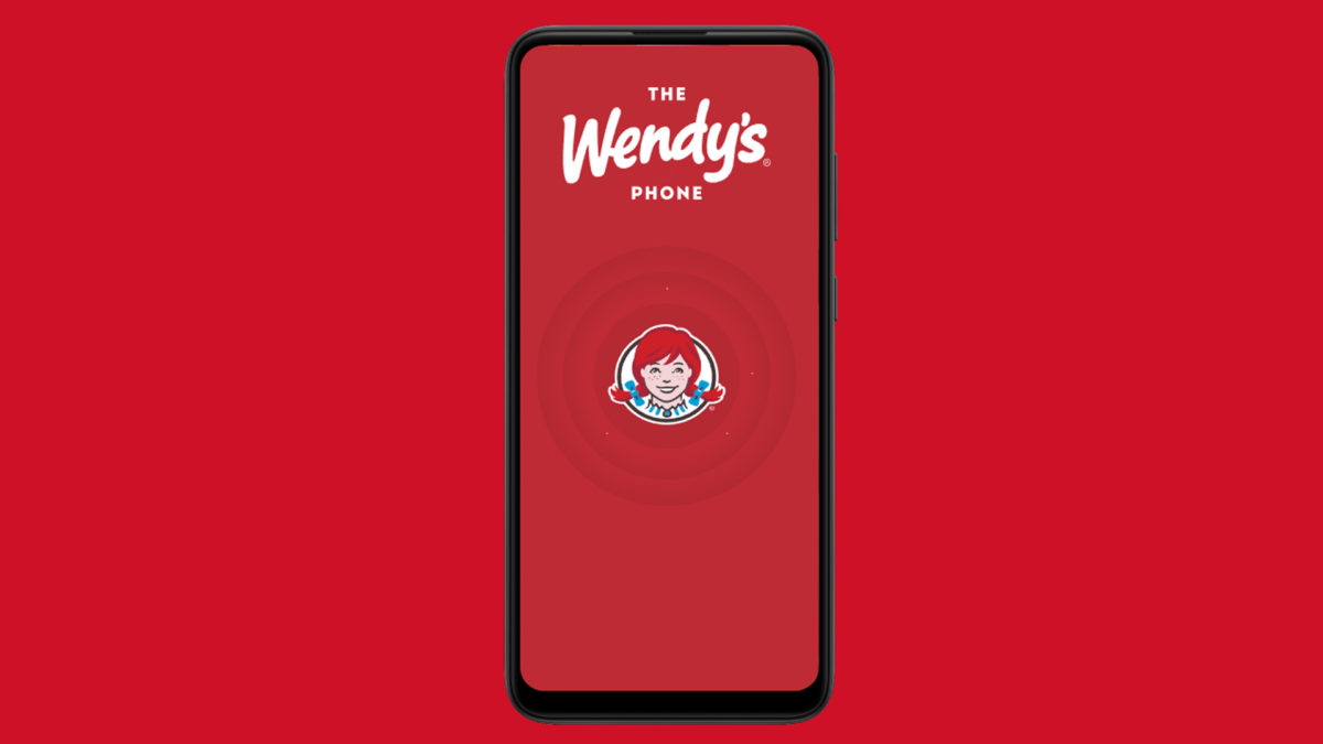 The front of Wendy's Canada's mysterious Android phone.