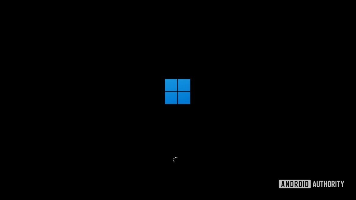 Windows 11 logo startup screen