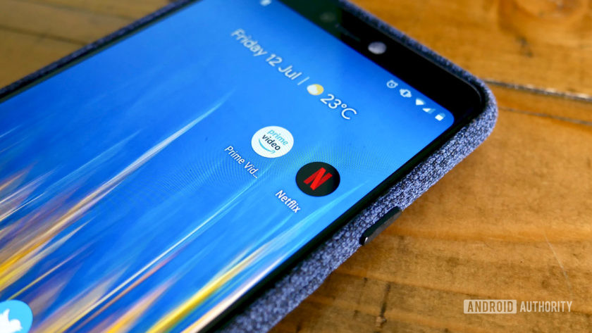 Amazon Prime Video vs Netflix - apps on Pixel 3 XL phone