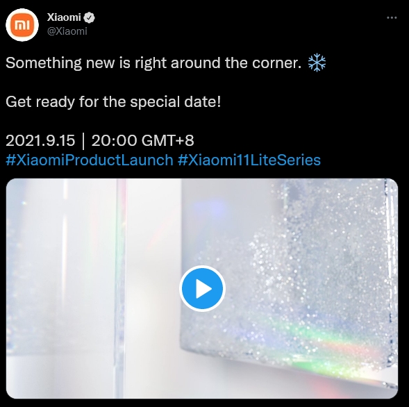 xiaomi 11 lite 5g ne event tweet