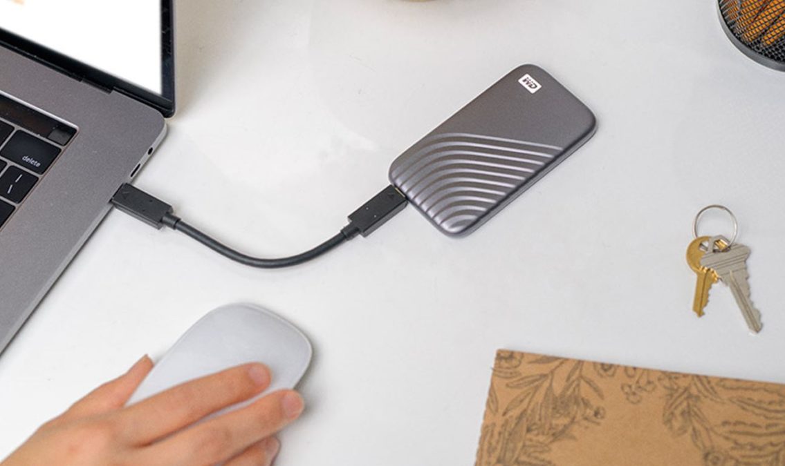 WD 500GB My Passport SSD External Portable Solid State Drive Promo Image