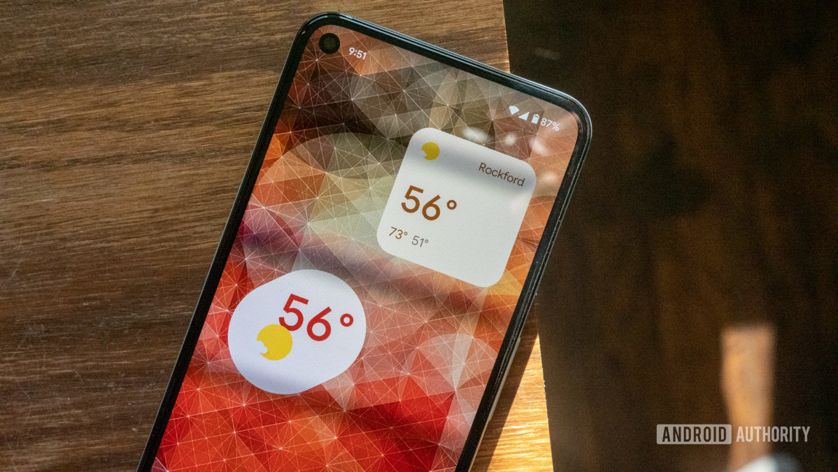 android weather widgets android 12 material you google app beta