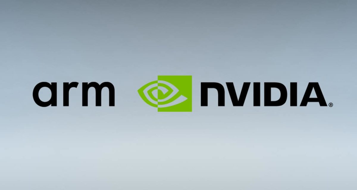 NVIDIA and Arm company logos