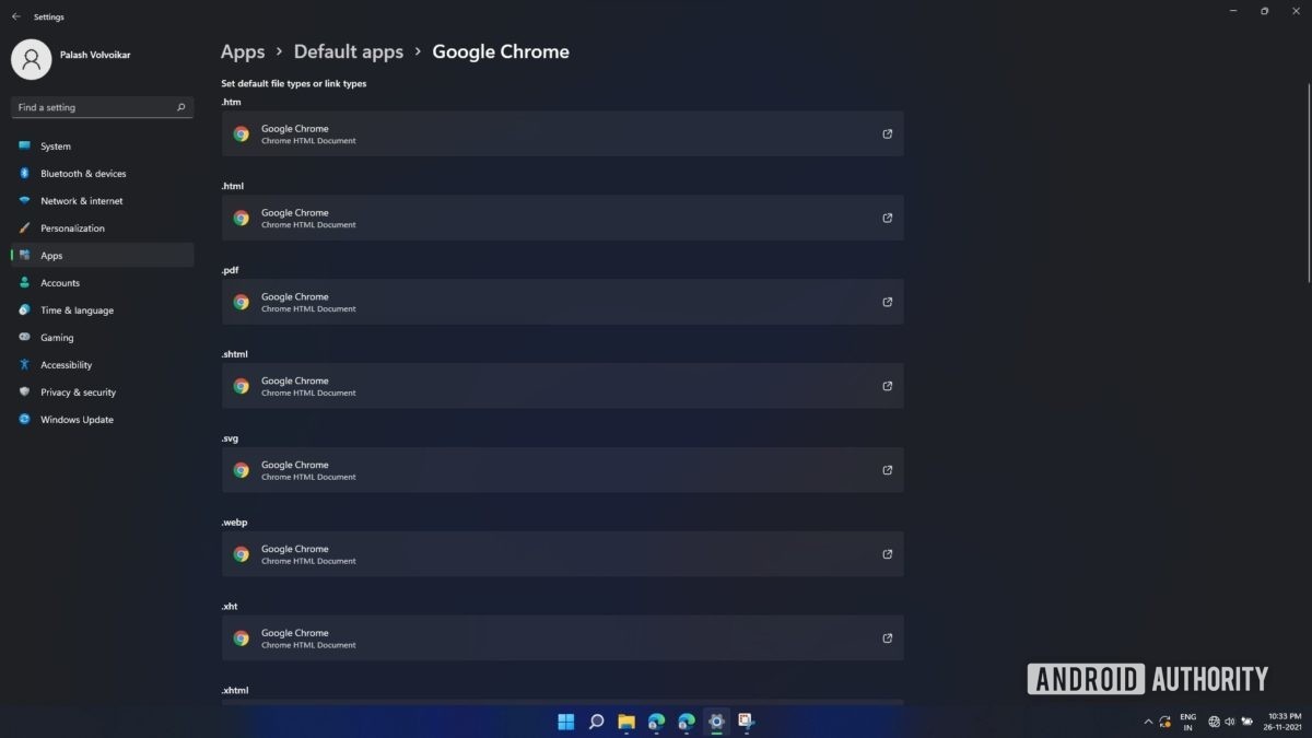 Windows 11 default browser settings after switching