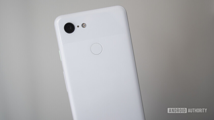 google pixel 3 back clearly white camera fingerprint sensor