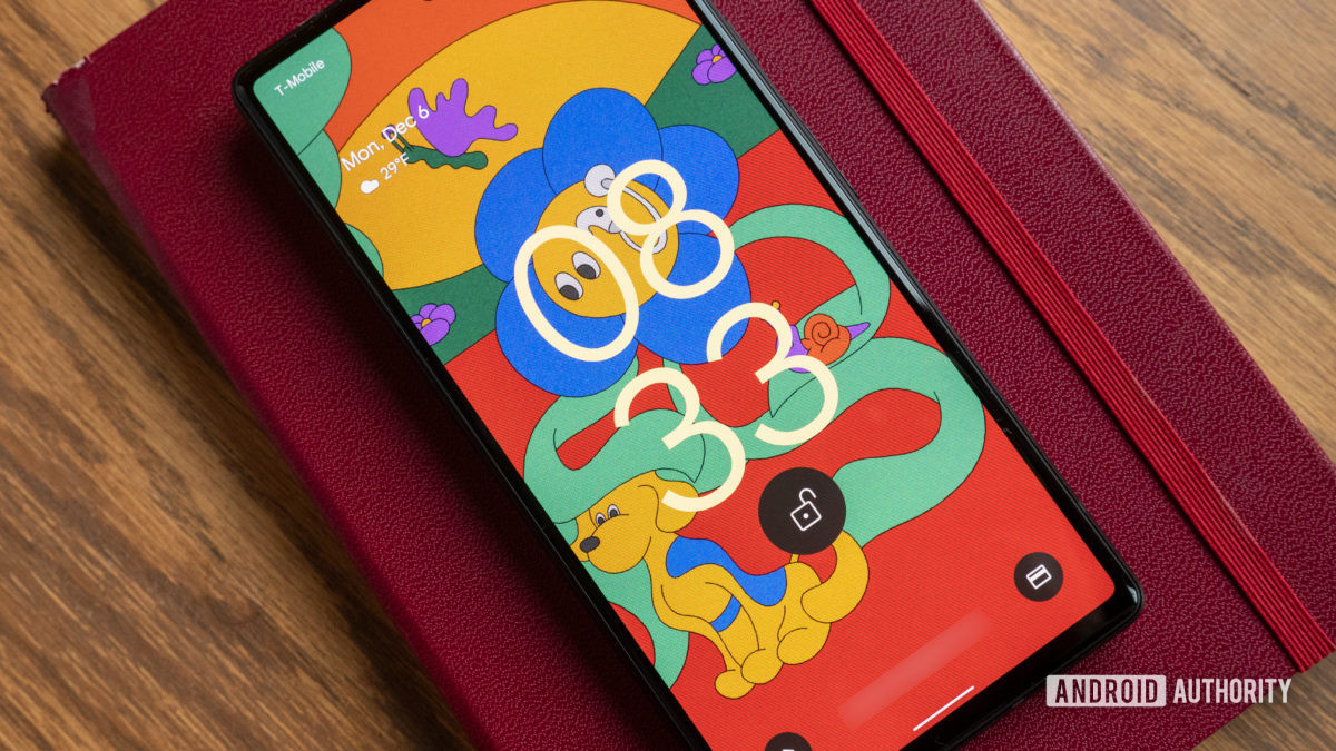 An image of the Google Pixel 6 December 2021 feature drop with Dana Kearley disability wallpapers