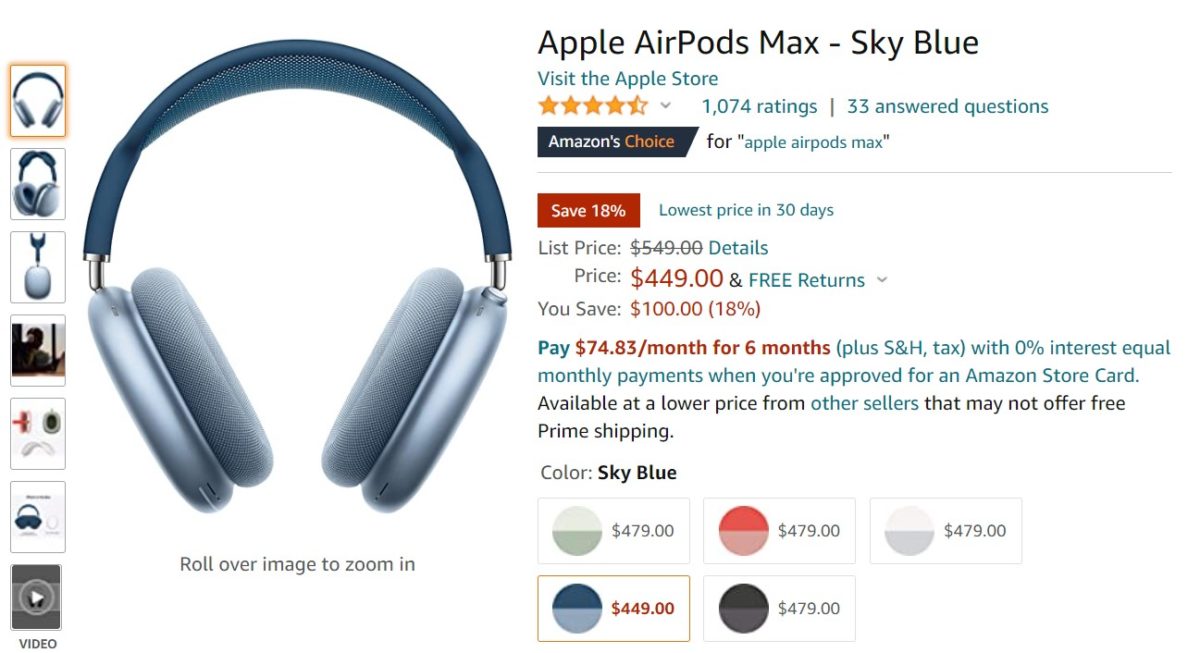 Apple AirPods Max Amazon Deal