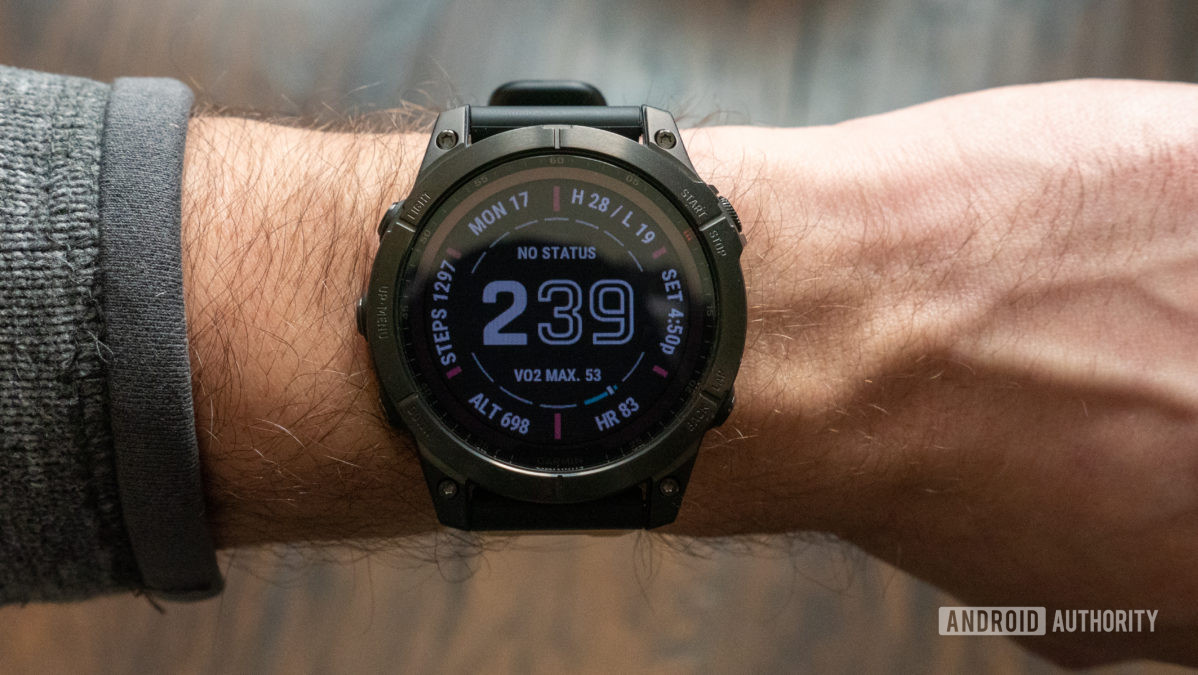 Garmin Fenix 7 Sapphire Solar on wrist