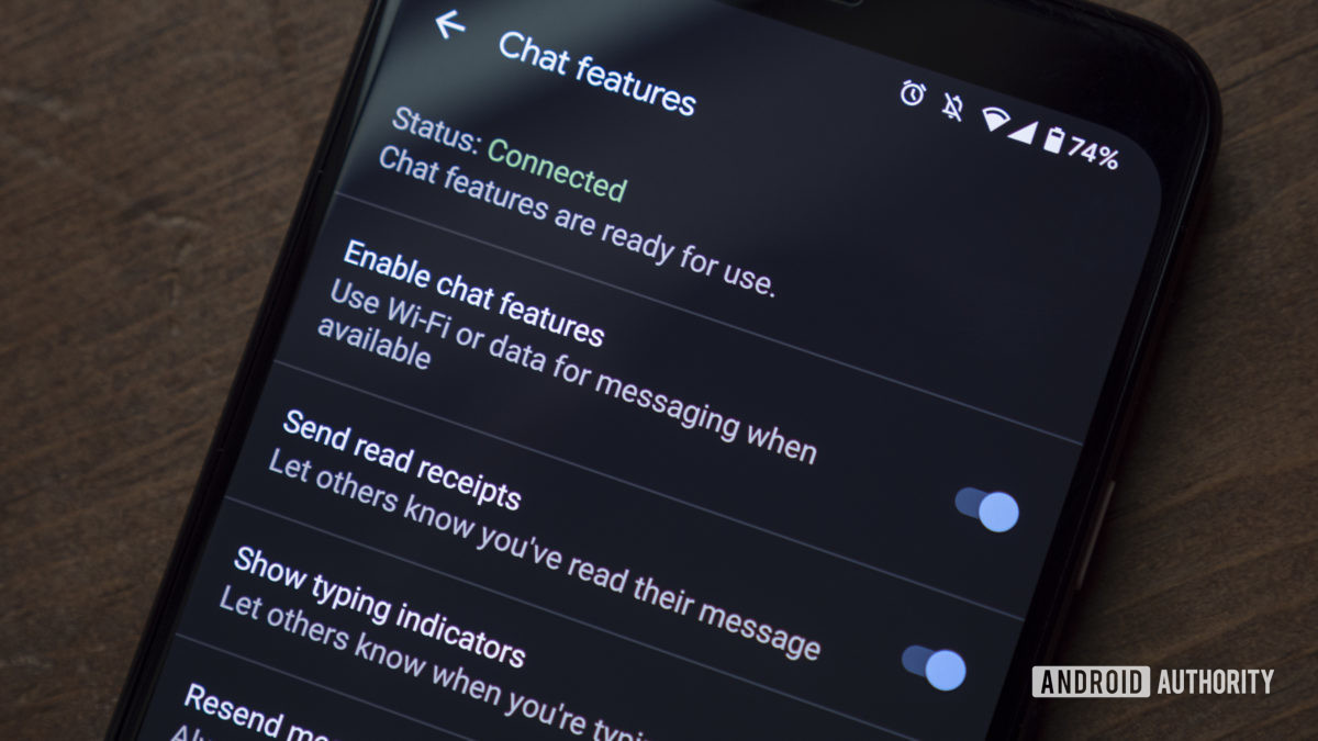 google messages chat features read receipts typing indicators rcs app google pixel 4 xl 1