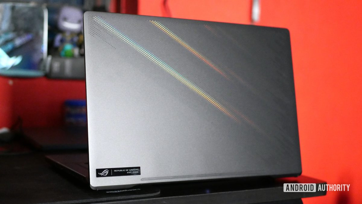 Asus ROG Zephyrus G15 back — best RTX 3070 laptop
