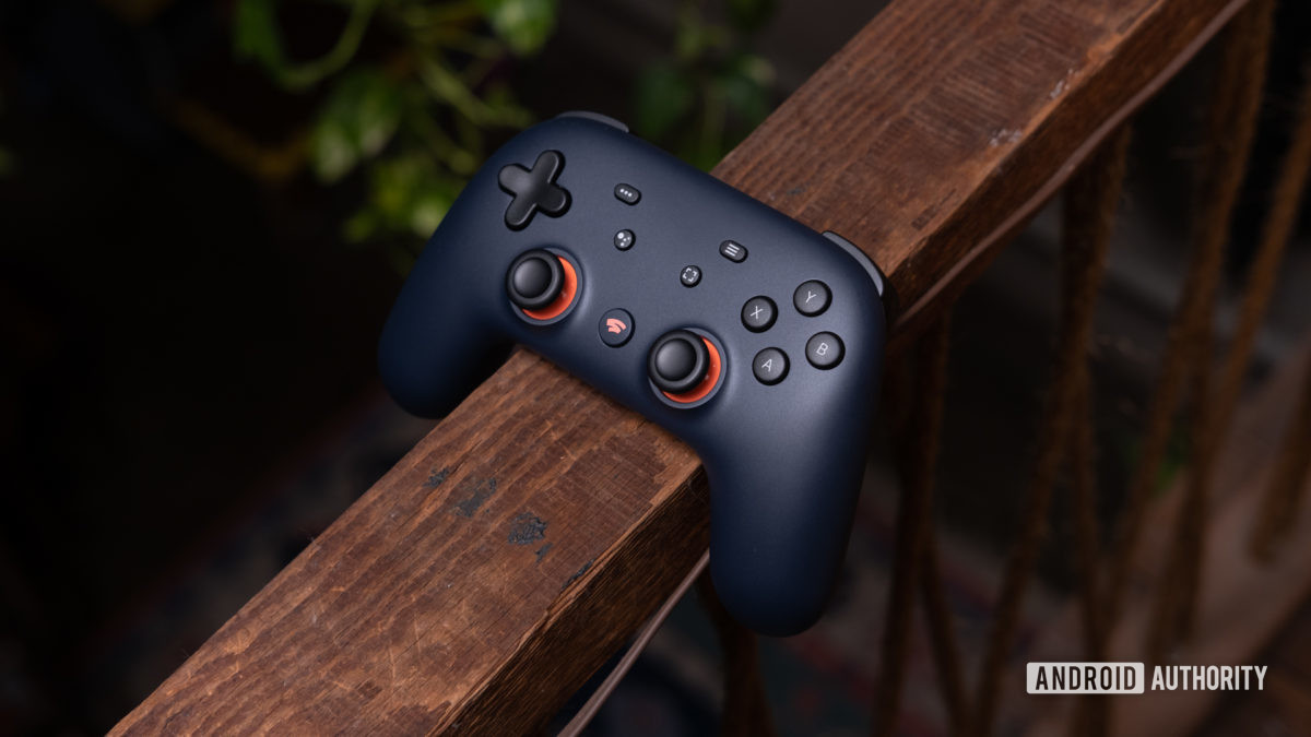 Google Stadia Founders Edition controller top from angle