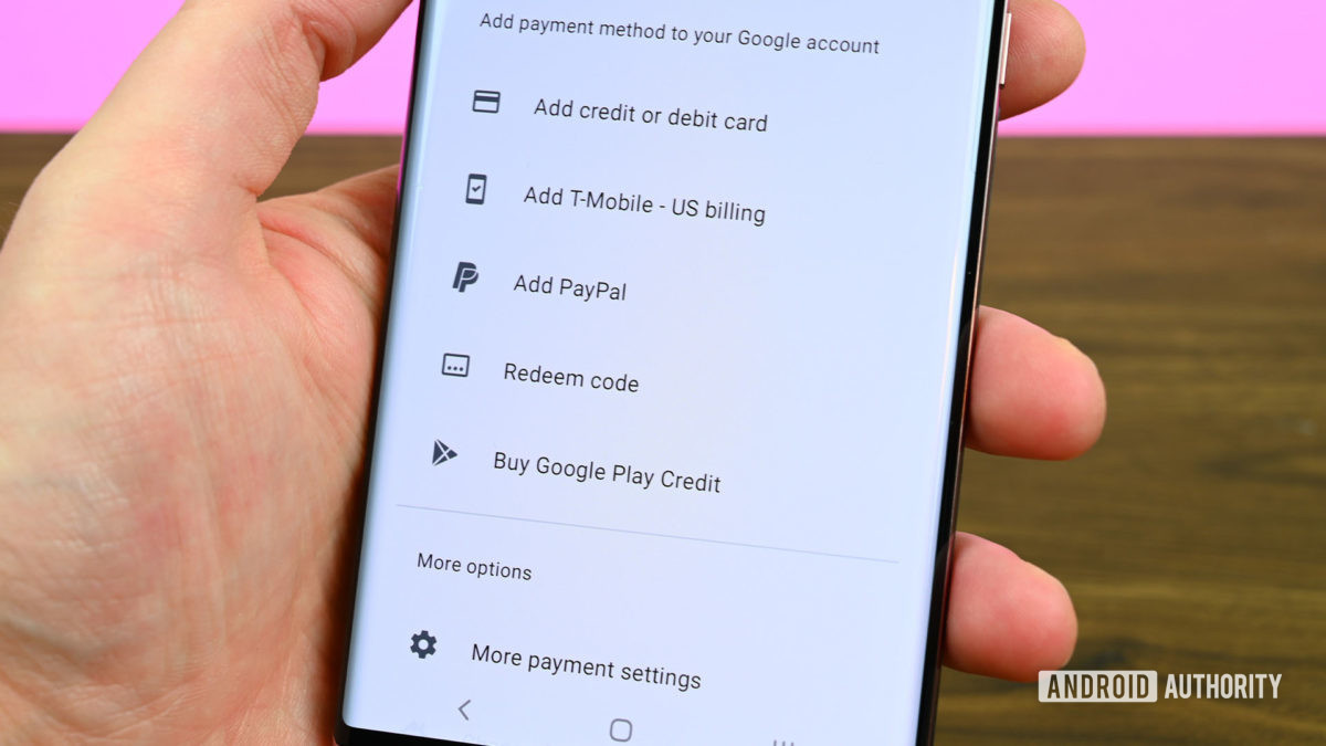 Google Play Store Add A Payment Method