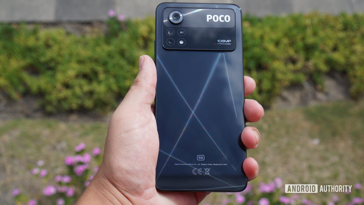 Poco X4 Pro back of phone