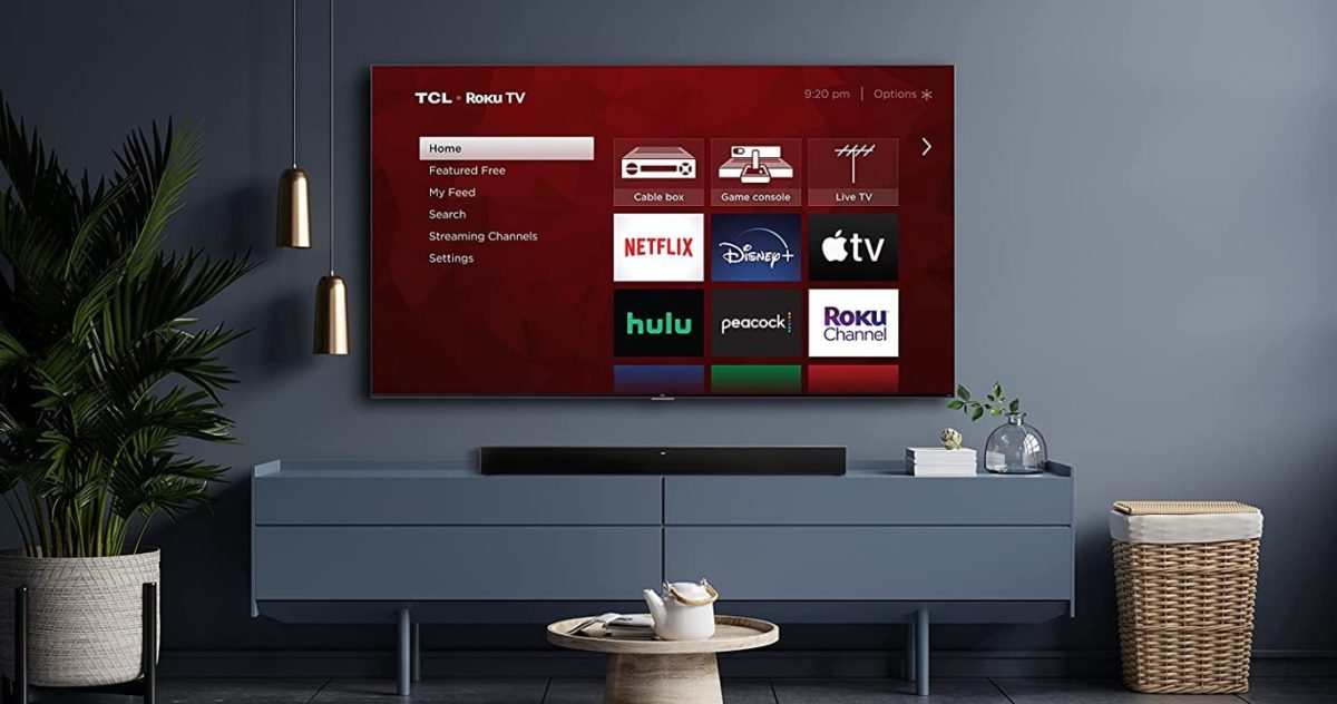 The Roku interface and the TCL Alto R1 Roku Sound Bar