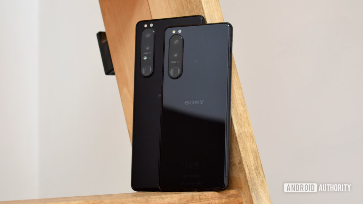 Sony Xperia 1 III vs Sony Xperia 5 III backs stood up