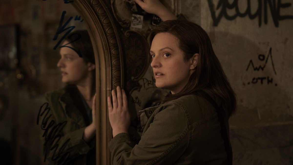 Elizabeth Moss in front of a mirror in Shining Girls - shows like shining girls on apple tv plus