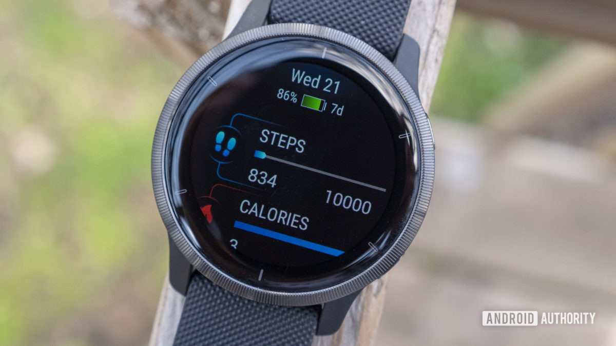 garmin venu 2 review glances steps calories