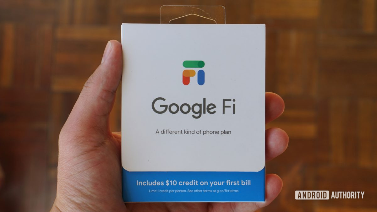 The Google Fi packaging.