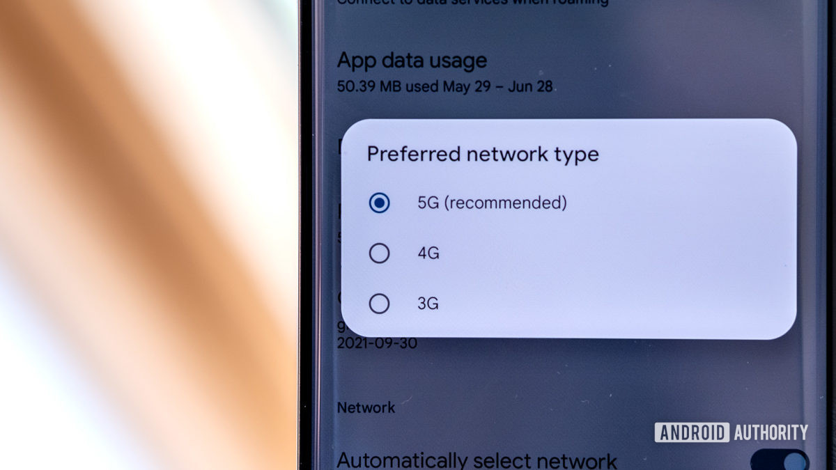 5G Preferred Network Setting 2