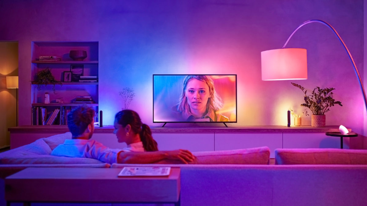 A Philips Hue living room setup