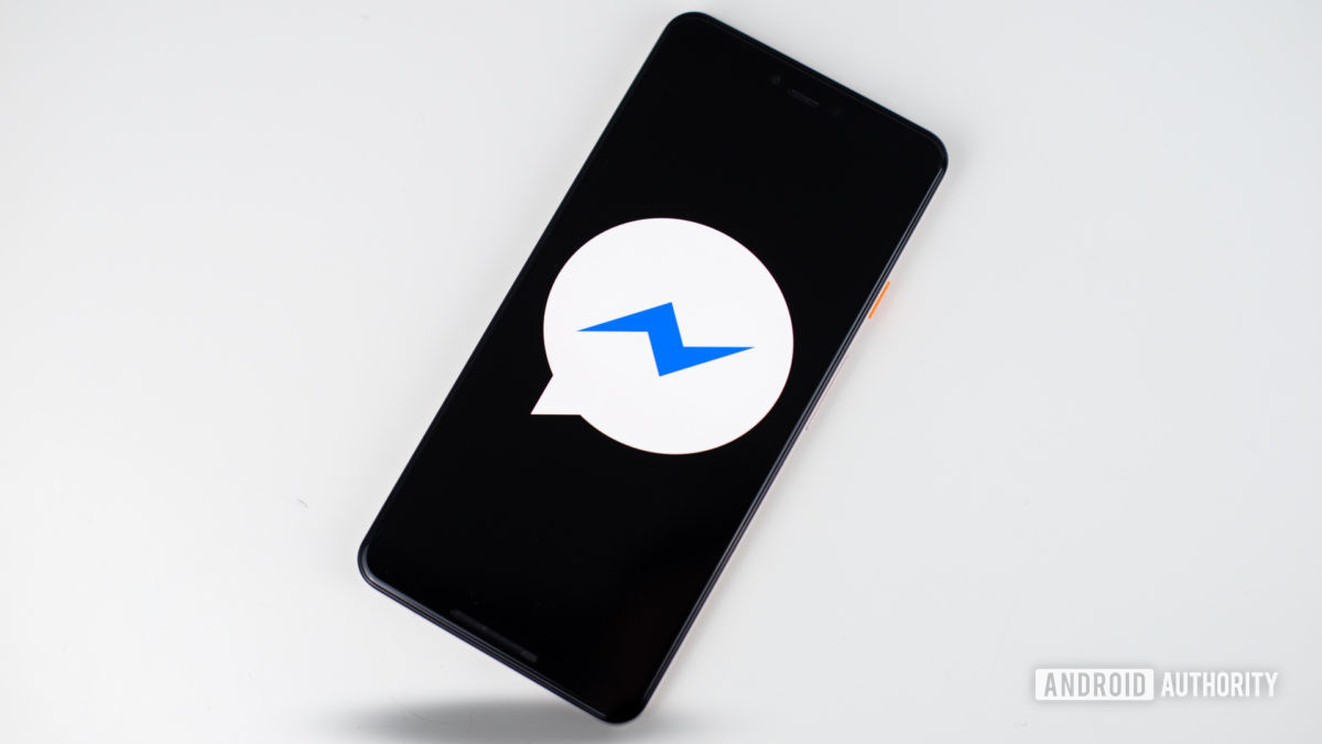 Facebook Messenger Lite on phone stock photo 1