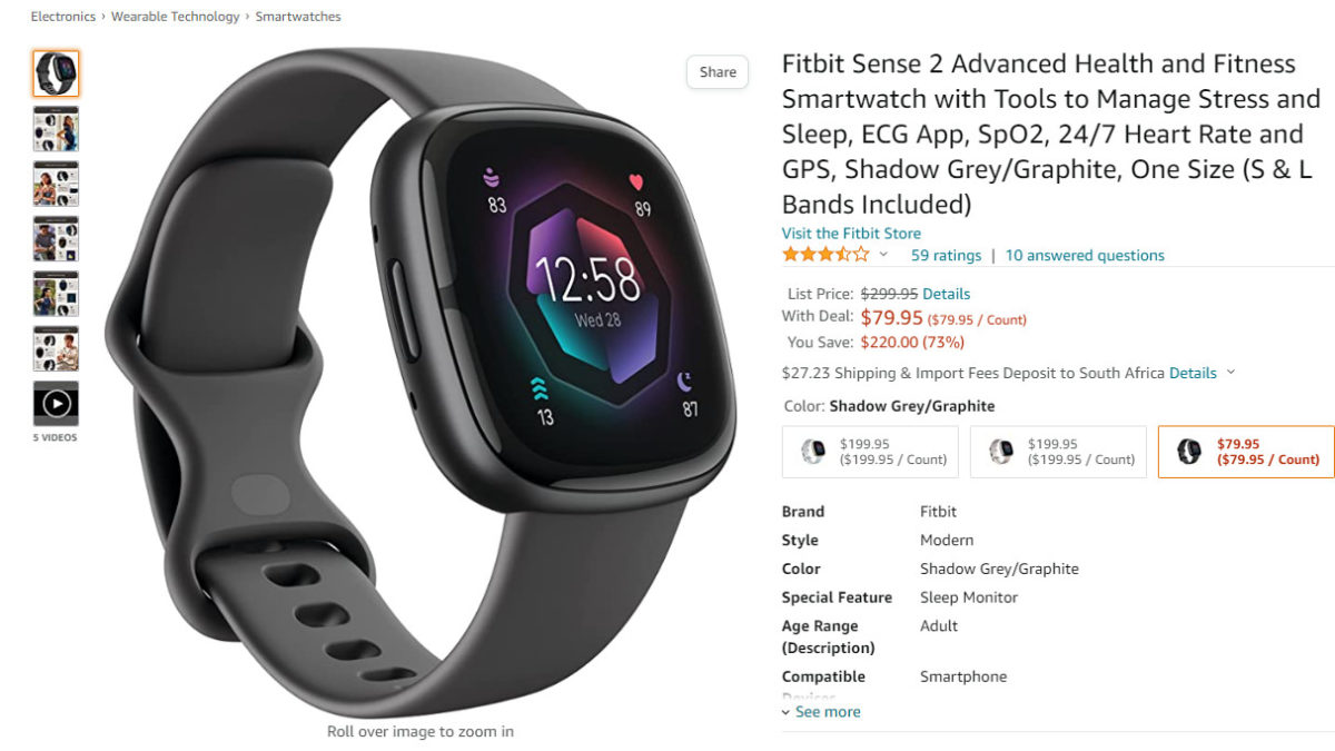 Fitbit Sense 2 amazon deal