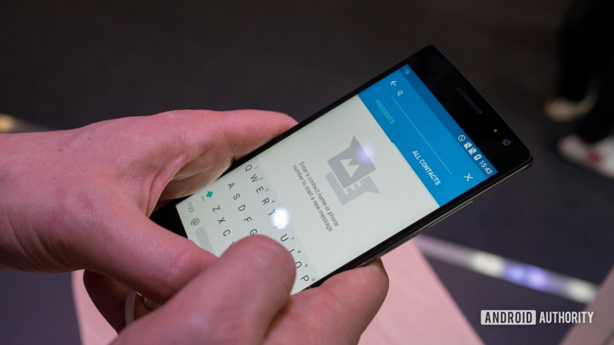 OnePlus One contacts typing
