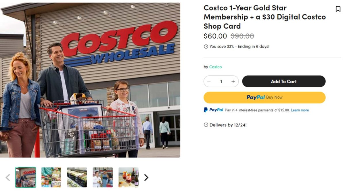 Costco 1 Year Gold Star Membership and 30 Digital Costco Shop Card Deal 1 Costco 1 Year Gold Star Membership and 30 Digital Costco Shop Card Deal 1