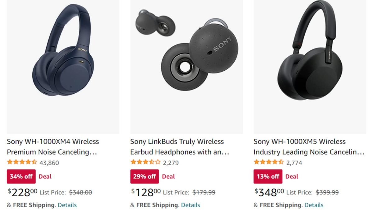 Sony Headphone Black Friday Deals