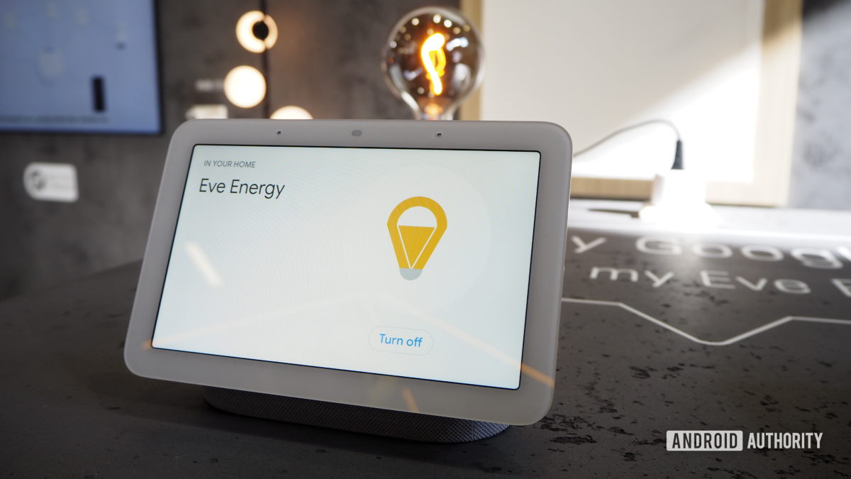 eve energy and lighbulb google nest hub