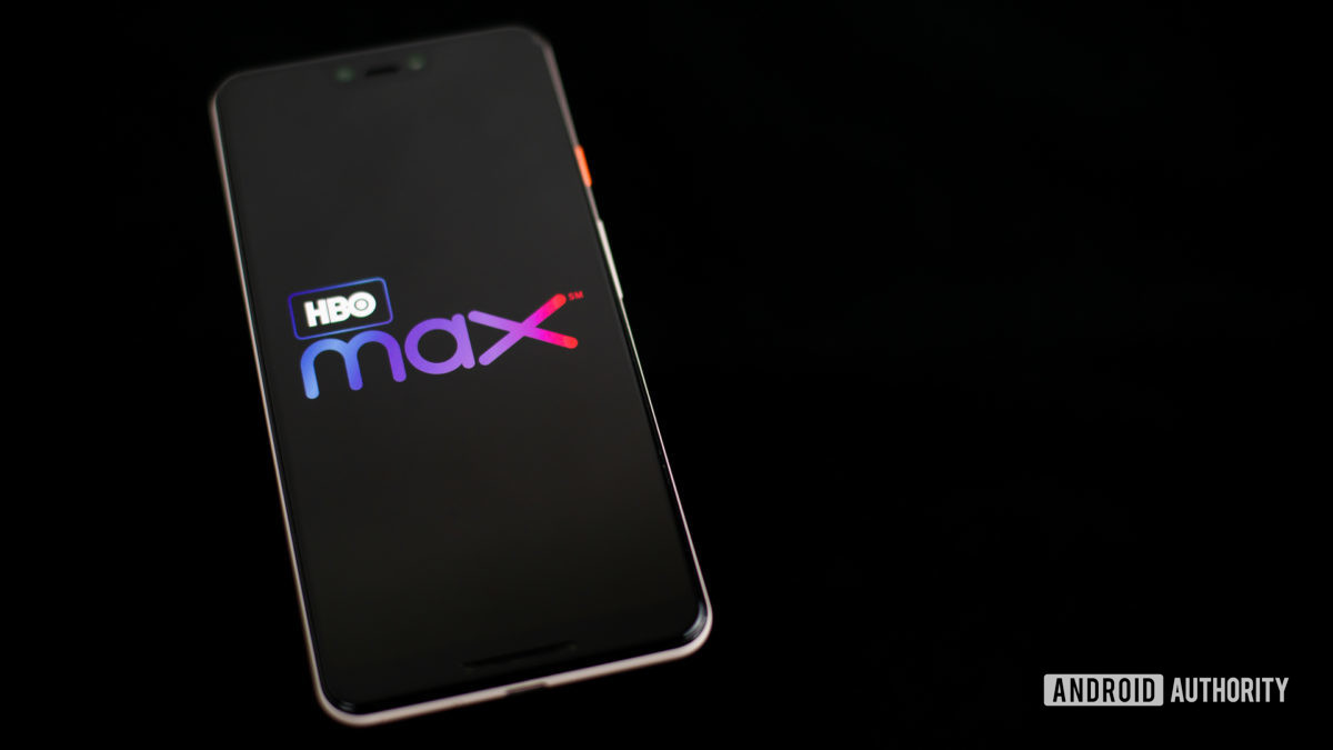 HBO Max logo on smartphone stock photo 2