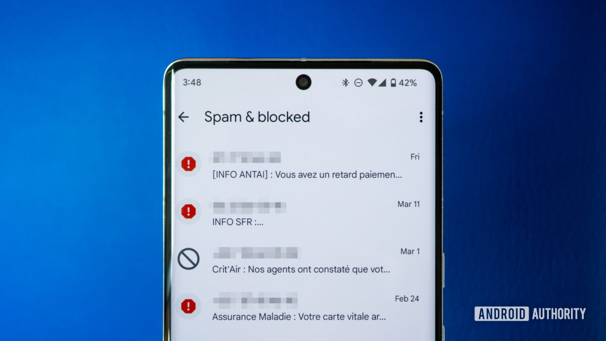 google messages spam blocked numbers