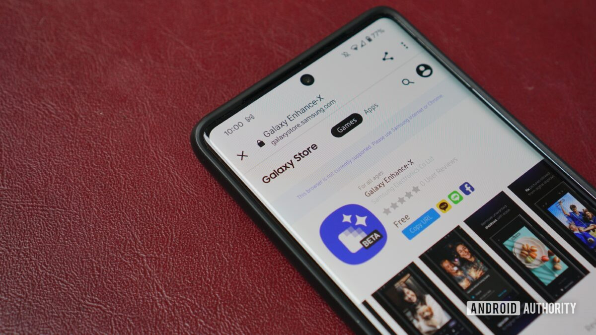 Galaxy Enhance X app listing