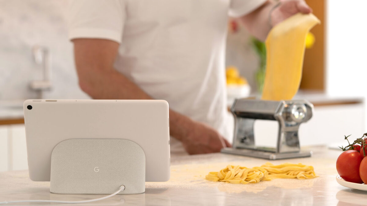 Pixel Tablet and dock in kitchen