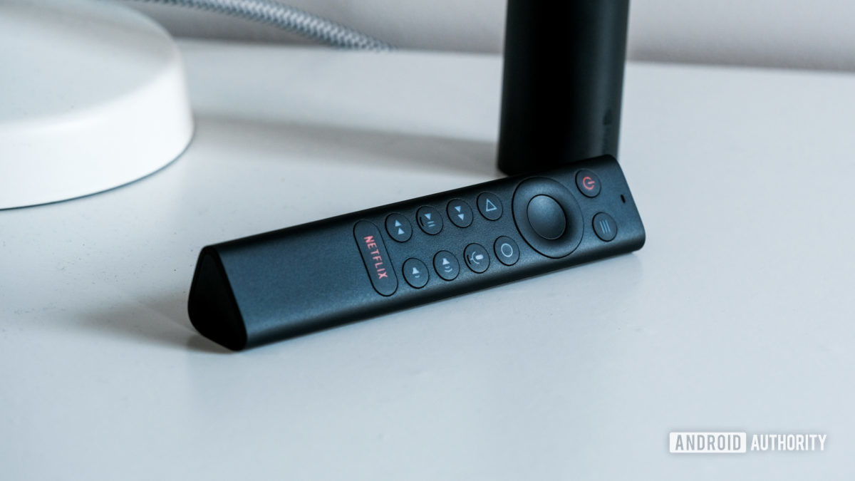 NVIDA Shield TV 2019 remote control on table