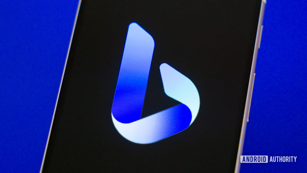 Stock photo of Bing logo on phone