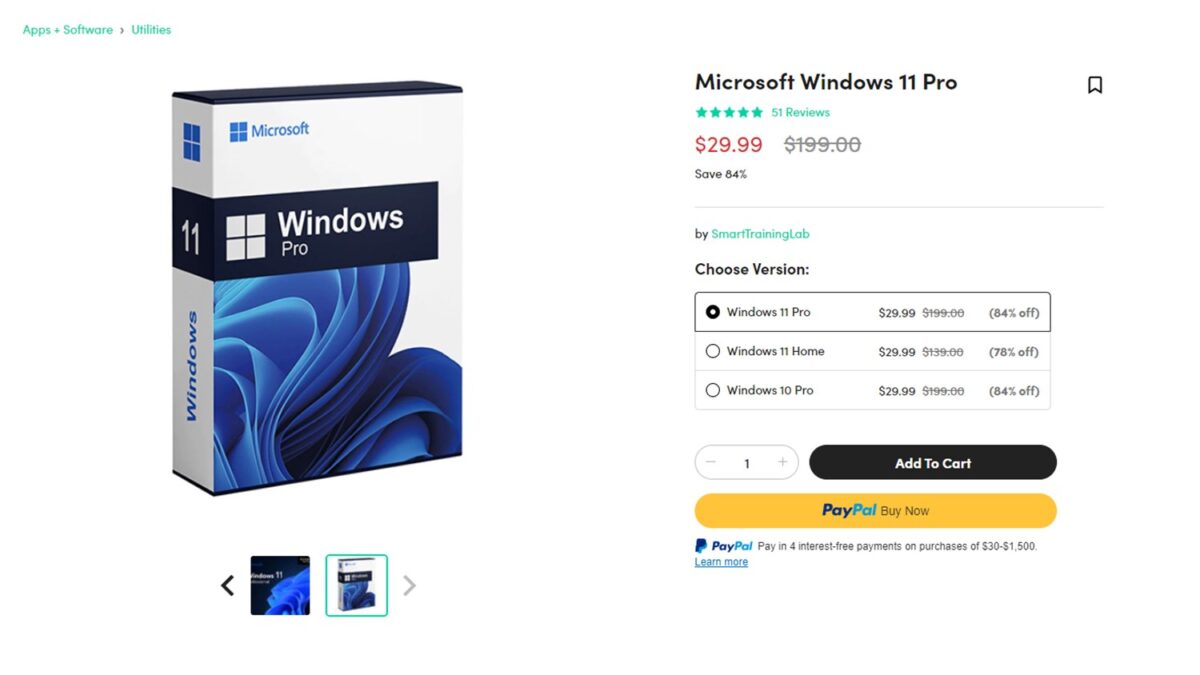 Windows 11 Pro 30 Deal
