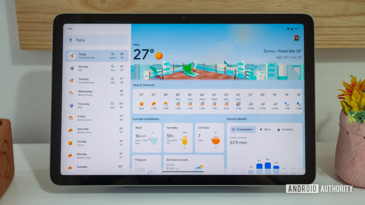 google pixel tablet weather 2