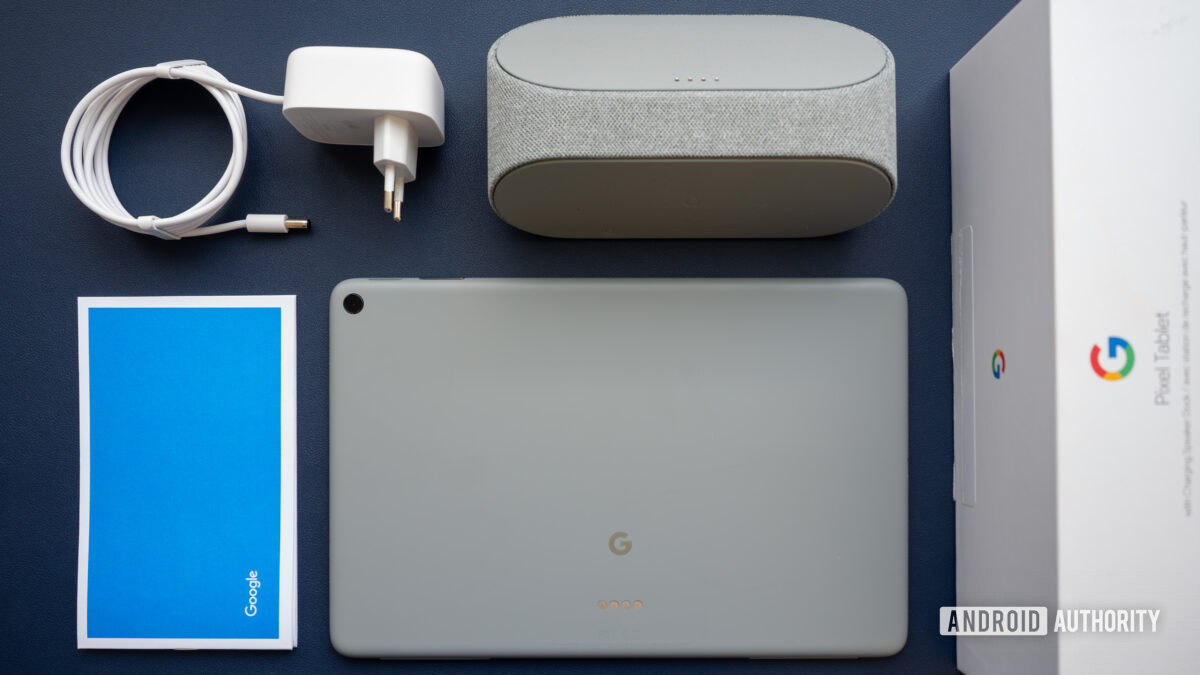 google pixel tablet in box accessories