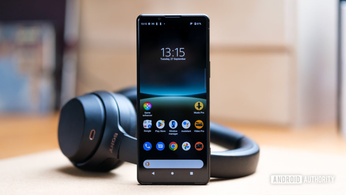 Sony Xperia 5 IV with headphones