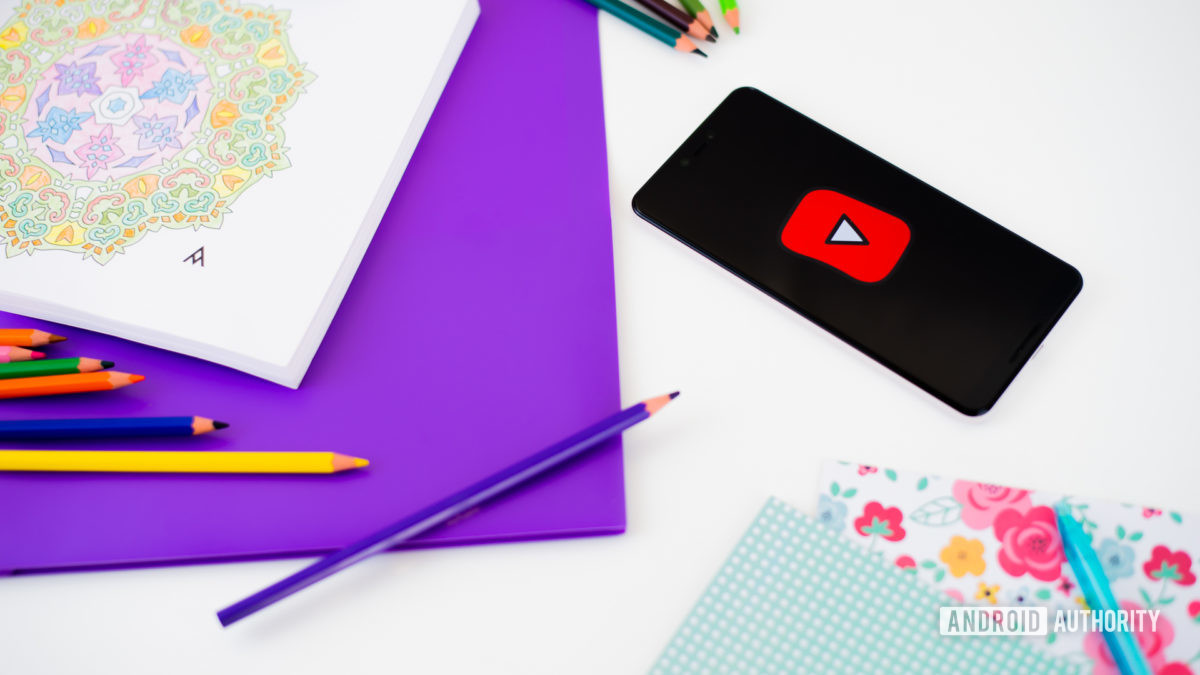 YouTube Kids logo on smartphone stock photo 2