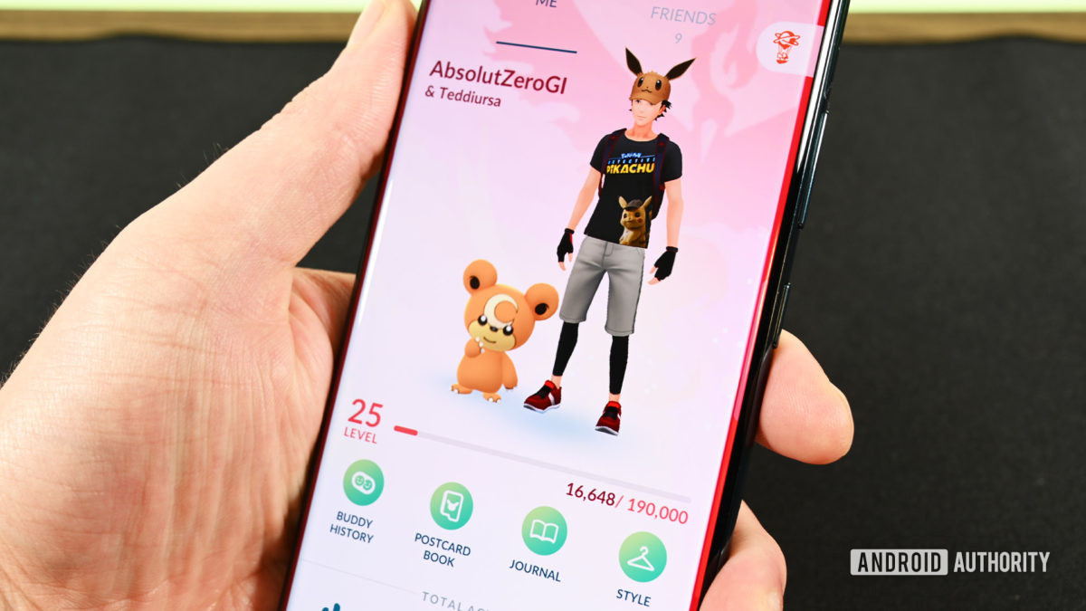 Pokemon Go Character Screen