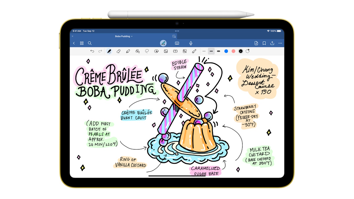 Apple Pencil iPad 10th gen Goodnotes 6 screen