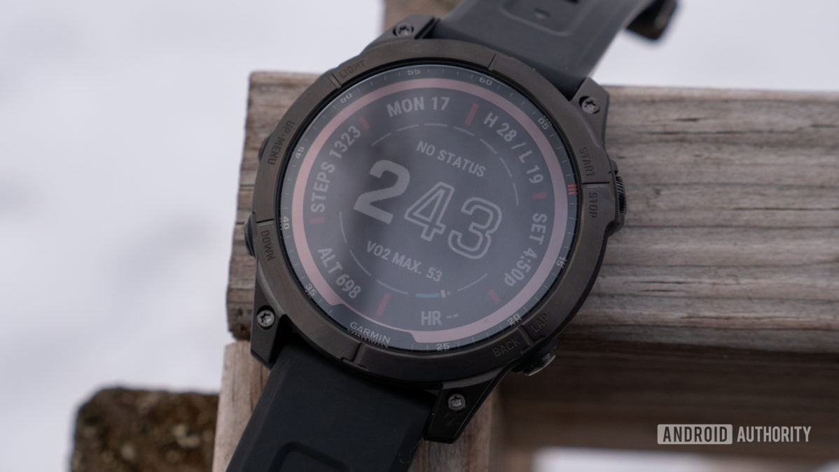 Garmin Fenix 7 Sapphire Solar display watch face