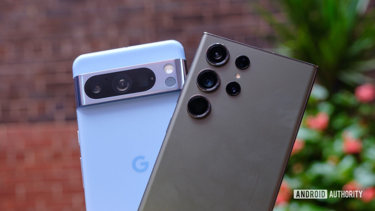 google pixel 8 pro vs samsung galaxy s23 ultra cameras in hand