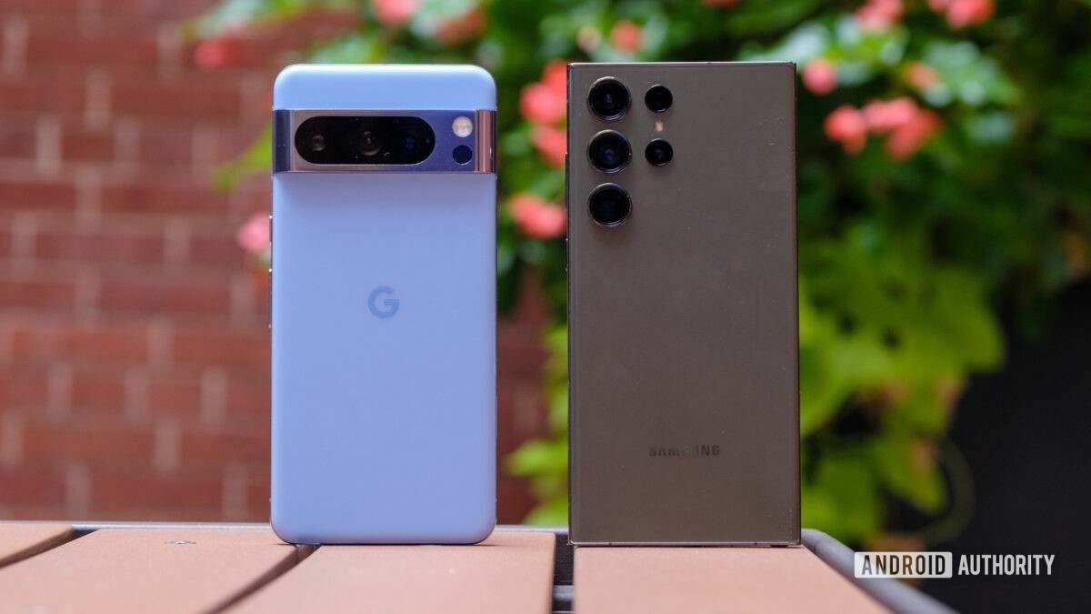 google pixel 8 pro vs samsung galaxy s23 ultra rear hero