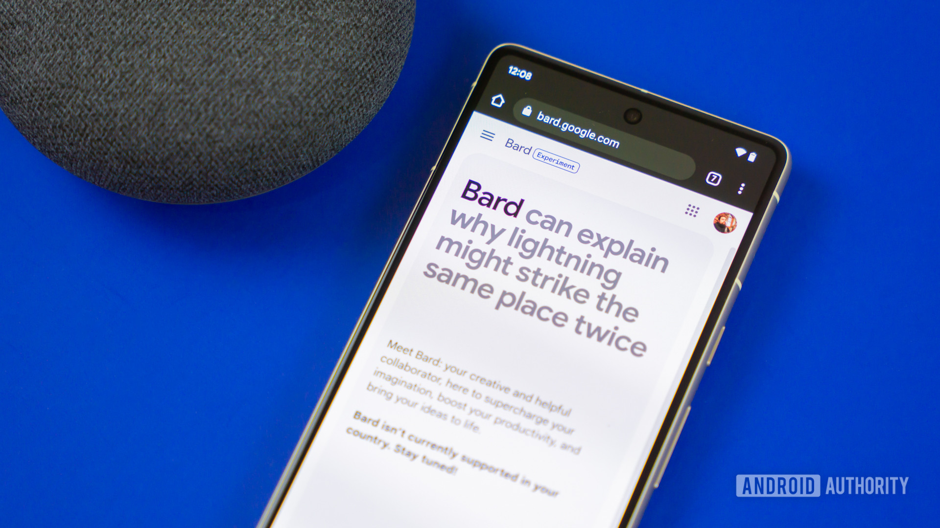 Stock photo of Google Bard website on phone 4