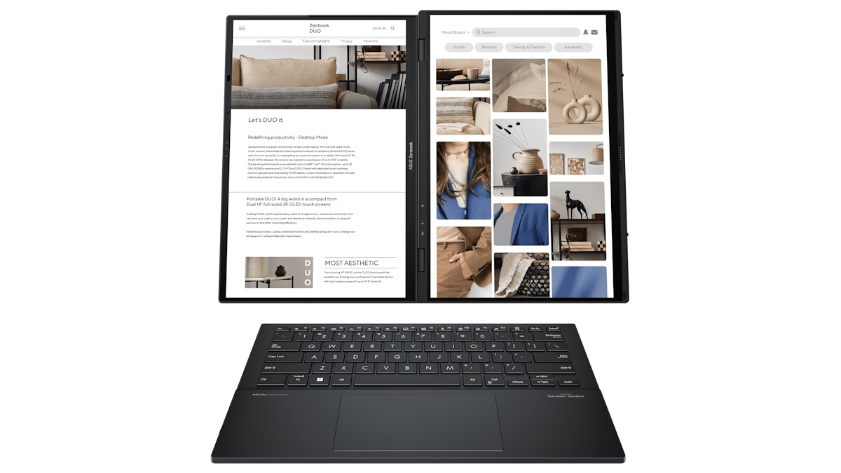 Zenbook Duo (2024) Desktop mode